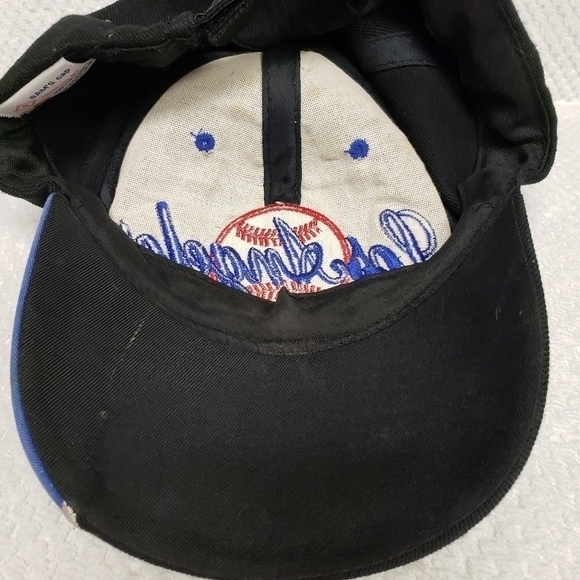 Sams Cap Baseball Hat Los Angeles Embroidered Black‎ Blue Baseball Flame - Picture 7 of 9